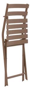 Skládací kovová židle Greensboro - hnědá (bronz)
