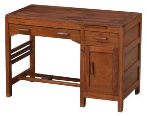 Starý psací stůl z teakového dřeva, 107x53x74cm