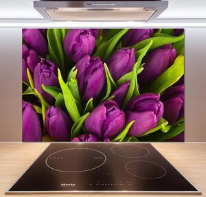 Panel do kuchyně Fialové tulipány pksh-89975331