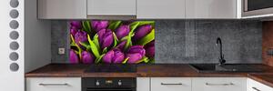 Panel do kuchyně Fialové tulipány pksh-89975331
