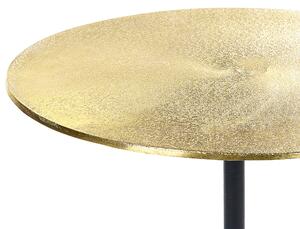 Kovový odkládací stolek zlatý/černý ERAVUR