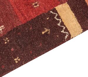 Vlněný koberec gabbeh 140 x 200 cm červený SINANLI