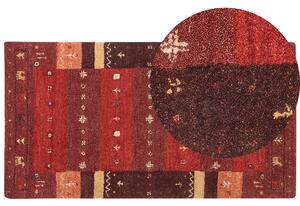 Vlněný koberec gabbeh 80 x 150 cm červený SINANLI