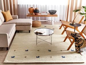 Vlněný koberec gabbeh 200 x 300 cm béžový YALI