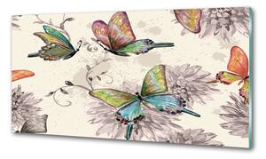 Panel do kuchyně Motýli a květiny pksh-90122536