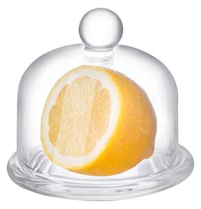 ALTOM Skleněná dóza na citrón, tácek s poklopem ze skla, CITRÓN , 10x10