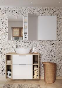 Cersanit City, koupelnová skříňka s umyvadlem 50x40x76,5 cm, bílá lesklá, S801-421