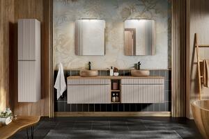 ViaDomo Via Domo - Koupelnová skříňka pod umyvadlo Iconic Cashmere - šedá - 100x46x46 cm