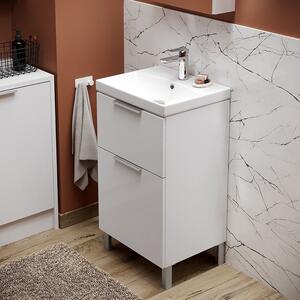 Cersanit City, koupelnová skříňka s umyvadlem 80x45x77,5 cm, bílá lesklá, S801-423