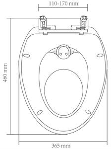 Bílo-žluté toaletní sedátko s pomalým sklápěním | pro děti/dospělé