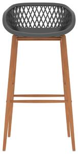 Barové židle Bosler - 2 ks | šedo-hnědé