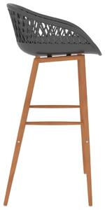 Barové židle Bosler - 2 ks | šedo-hnědé