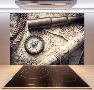 Panel do kuchyně Kompas mapa lupa pksh-90680388