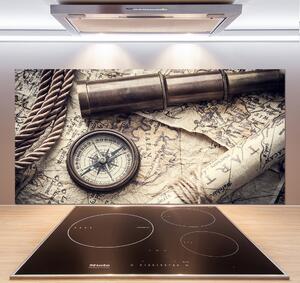 Panel do kuchyně Kompas mapa lupa pksh-90680388