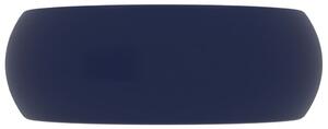 Luxusní umyvadlo Vossi - kulaté - 40x15 cm | matné tmavě modré