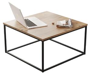 VEGY 13 loftový konferenční stolek, barva borovice/černý kov