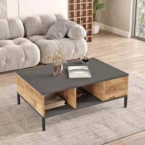 RELLY 2 stylový konferenční stolek, barva borovice/antracit