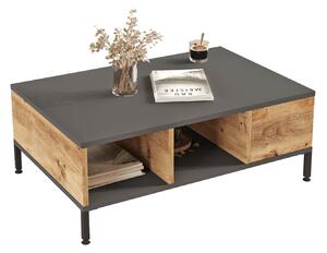 RELLY 2 stylový konferenční stolek, barva borovice/antracit