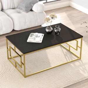 VEGY 12 designový konferenční stolek, barva černý/zlatý