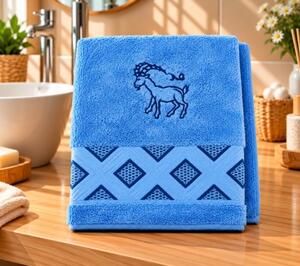 Bellatex Froté ručník diamant se znamením KOZOROH 50x100 cm Kozoroh Modrá