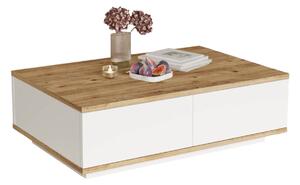 FREY 14 stylový konferenční stolek, barva borovice/bílý mat