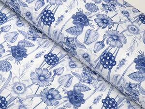 Biante Dekorační prostírání na stůl PML-090 Modré jarní květiny na bílém 30x40 cm