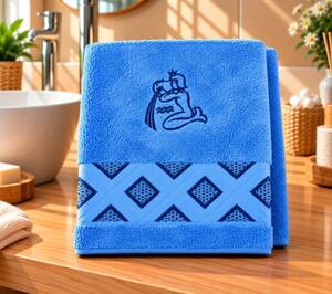 Bellatex Froté ručník diamant se znamením VODNÁŘ 50x100 cm Vodnář Modrá
