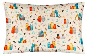 Bellatex Povláček bavlna 40x60 cm Kočka Oranžová,Modrá