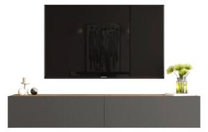Závěsný TV stolek FREY 8, barva borovice + antracit