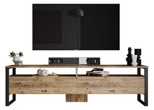 TV stolek MILI 19, barva borovice + černý kov