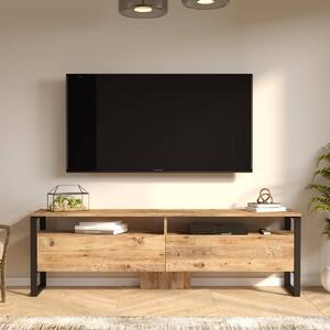 TV stolek MILI 19, barva borovice + černý kov