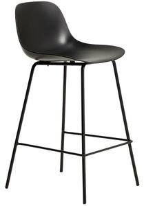 Kave Home Černá plastová barová židle Altea 65 cm
