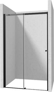 Deante Kerria Plus sprchové dveře 150 cm posuvné černá matný/průhledné sklo KTSPN15P