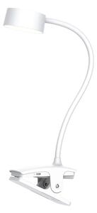 Solight LED stolní nabíjecí lampička, 2W, 210lm, 3CCT, bílá, clip WO3001-W