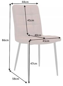 FurniGO Jídelní židle Modena mikrovlákno hnědá