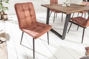 Židle MODENA vintage hnědá mikrovlákno Nábytek | Jídelní prostory | Jídelní židle | Všechny jídelní židle