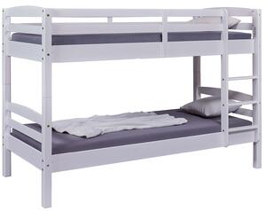 Patrová postel z masivu 90x200cm Howard - bílá
