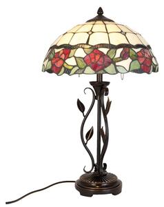Stolní lampa Tiffany s růžemi Rosalin - Ø 35*61 cm 2x E27/60W - Clayre & Eef