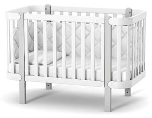 Gekko Kids Zukko rostoucí postýlka 120x60 bílá/šedá