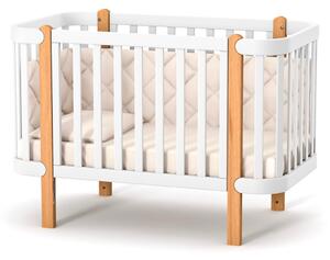 Gekko Kids Zukko rostoucí postýlka 120x60 bílá/přírodní buk