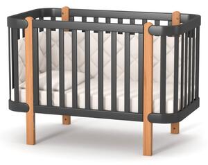 Gekko Kids Zukko rostoucí postýlka 120x60 tmavě šedá/přírodní buk