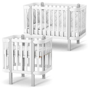 Gekko Kids Zukko rostoucí postýlka 80x60 bílá/šedá