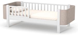 Jednolůžková postel Zukko Soft Gekko 190x80. Cappuccino / Bílá