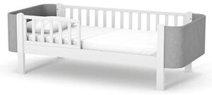 Jednolůžková postel Zukko Soft Gekko 190x80. Šedá / Bílá