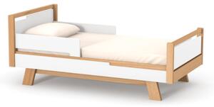 Dětská postel Lussi Gekko 160x80. Bílá / Přírodní buk
