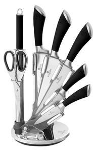 BERLINGERHAUS Sada nožů ve stojanu 8 ks nerez Infinity Line černá BH-2042