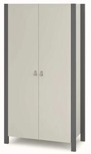 Dvoudveřová šatní skříň Zukko Gekko. 96х47х180cm. Kašmírová