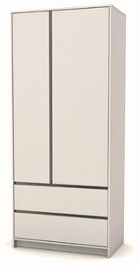 Dvoudveřová šatní skříň Lovitto Gekko. 90х50х207cm. Kašmírová
