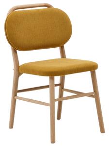 Hořčicově žlutá čalouněná jídelní židle Kave Home Helda