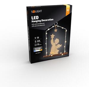Solight LED závěsná dekorace - anděl, 20x LED, 2xAA